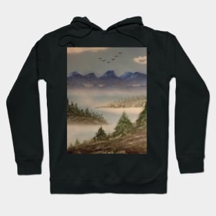 Mountain river pines Hoodie